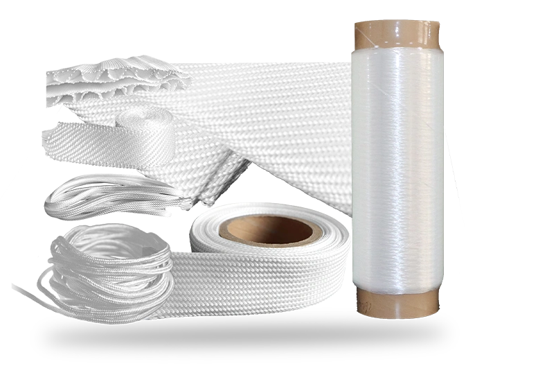 Ceramic fiber yarn and converted textile forms