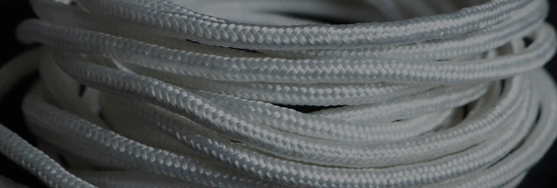 Close-up of braided ceramic fiber sleeves